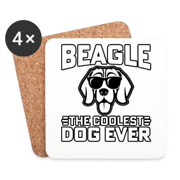Beagle the coolest dog ever - Untersetzer (4er-Set) - Weiß - Vorne