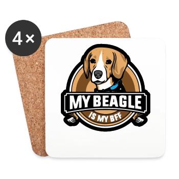 My Beagle is my BFF - Coasters (set of 4) - white - Front