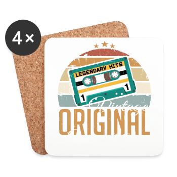Original Juni 1984 geboren Jahrgang 1984 Retro - Untersetzer (4er-Set) - Weiß - Vorne