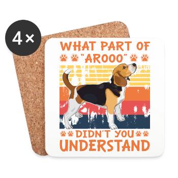 What part of Arooo didn't you understand - Coasters (set of 4) - white - Front