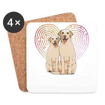 Labrador - Coasters (set of 4) - white - Front