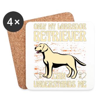 Seul mon Labrador retriever peut me comprendre - Dessous de verre (lot de 4) - blanc - Devant