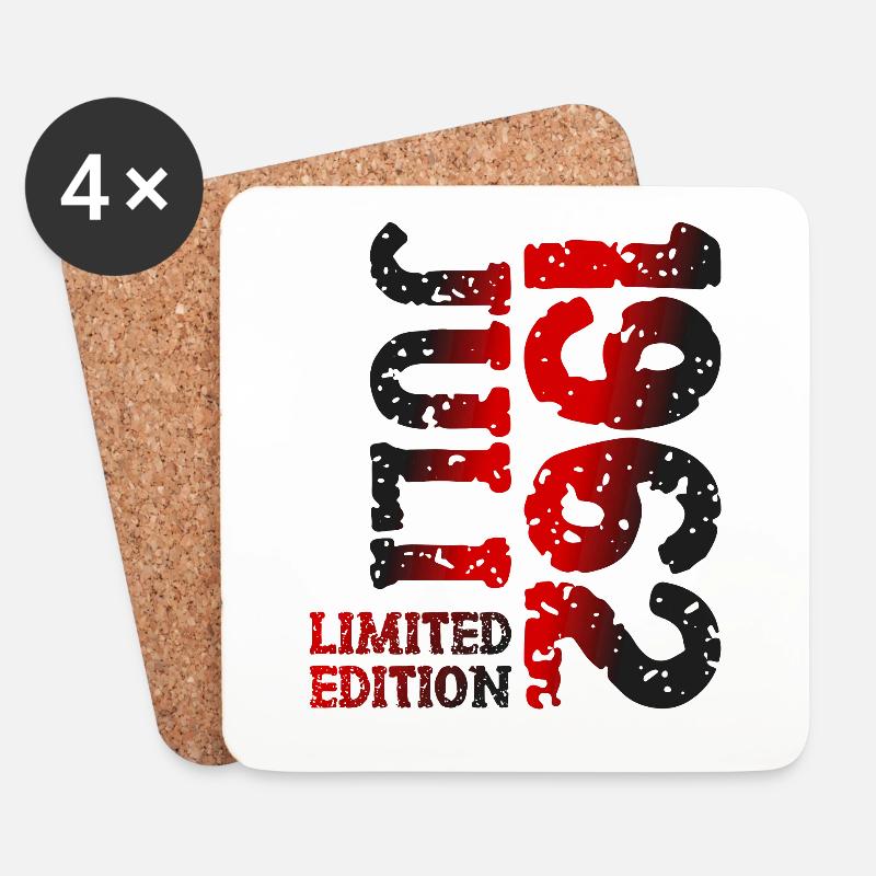 1962 Juli Limited Edition Geburtstag Geschenk - Untersetzer (4er-Set) - Weiß