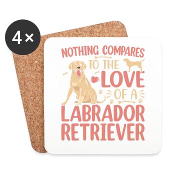 Nothing compares to the love of a Labrador - Coasters (set of 4) - white - Front
