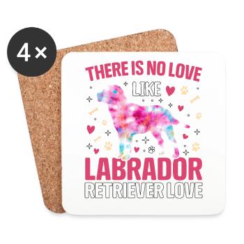 There is no love like a Labrador Retriever love - Coasters (set of 4) - white - Front