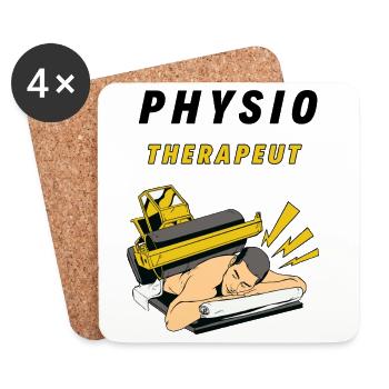 Physiotherapeut - Untersetzer (4er-Set) - Weiß - Vorne