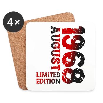 1968 August Limited Edition 55th Birthday Outfit - Coasters (set of 4) - white - Front