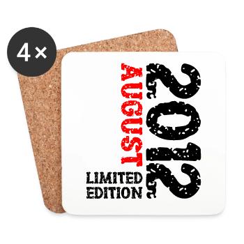 2012 August Limited Edition 11. Geburtstag Outfit - Untersetzer (4er-Set) - Weiß - Vorne