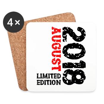 2018 August Limited Edition 5. Geburtstag Outfit - Untersetzer (4er-Set) - Weiß - Vorne