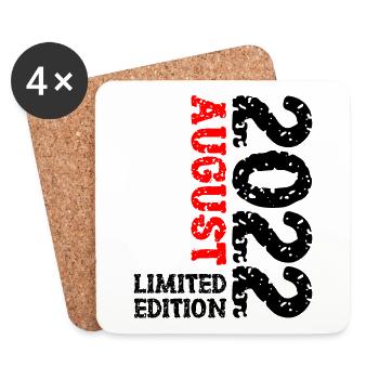 2022 August Limited Edition 1. Geburtstag Outfit - Untersetzer (4er-Set) - Weiß - Vorne
