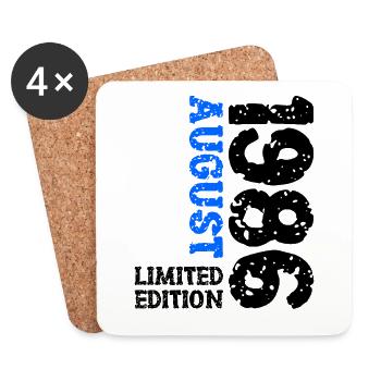 1986 Août Édition Limitée 37e Tenue d’anniversaire - Dessous de verre (lot de 4) - blanc - Devant