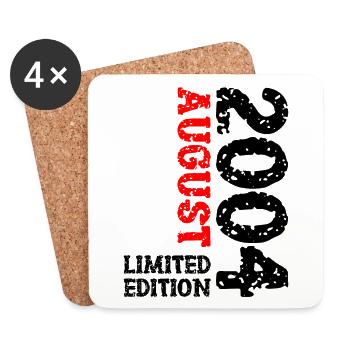 2004 August Limited Edition 19th Birthday Outfit - Coasters (set of 4) - white - Front
