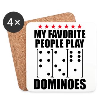Domino Design - Untersetzer (4er-Set) - Weiß - Vorne