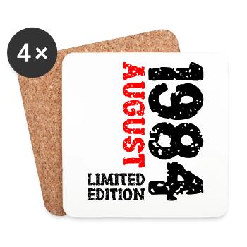 1984 Août Édition Limitée 39e Tenue d’anniversaire - Dessous de verre (lot de 4) - blanc - Devant