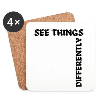 See things differently - Coasters (set of 4) - white - Front