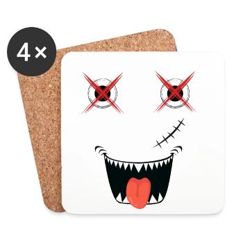 Spooky Halloween Design - Untersetzer (4er-Set) - Weiß - Vorne