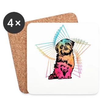 Shih Tzu - Untersetzer (4er-Set) - Weiß - Vorne