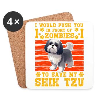 Shih Tzu - Untersetzer (4er-Set) - Weiß - Vorne