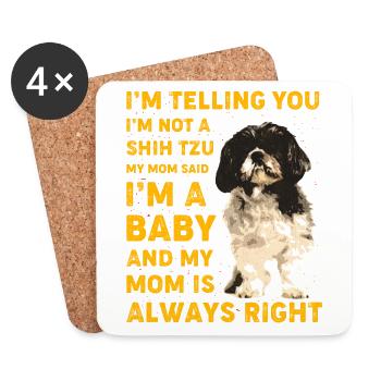 Shih Tzu - Untersetzer (4er-Set) - Weiß - Vorne