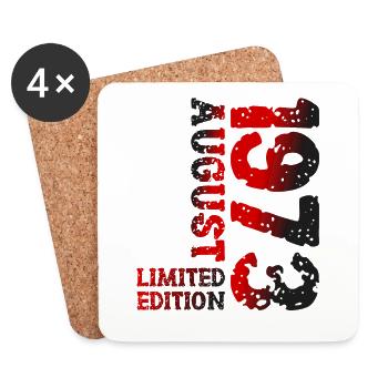 1973 Août Édition Limitée 50e Tenue d’anniversaire - Dessous de verre (lot de 4) - blanc - Devant
