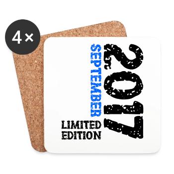 2017 September Limited Edition 6th Birthday Decoration - Coasters (set of 4) - white - Front