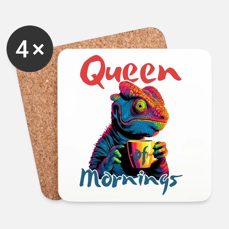 Königin des Morgens - Untersetzer (4er-Set) - Weiß