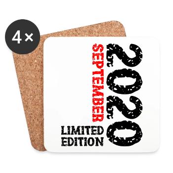 2020 Septembre Édition Limitée 3ème Décoration Anniversaire - Dessous de verre (lot de 4) - blanc - Devant