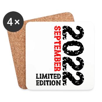 2022 September Limited Edition 1. Geburtstag Deko - Untersetzer (4er-Set) - Weiß - Vorne