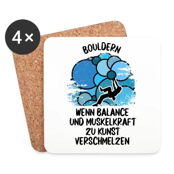 Vintage Bouldern Boulderer Klettern Kletterer - Untersetzer (4er-Set) - Weiß - Vorne