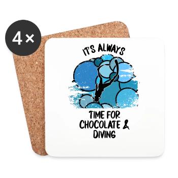 Divers Scuba Diving Scuba Diving Scuba Diving - Coasters (set of 4) - white - Front