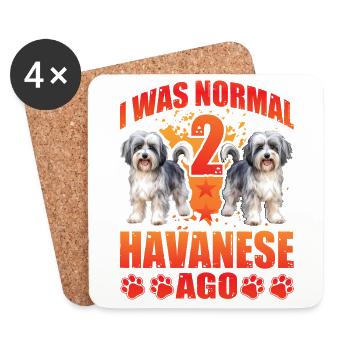 I was normal 2 Havanese ago - Untersetzer (4er-Set) - Weiß - Vorne