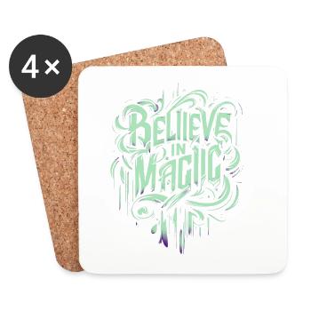 Croire en la magie - Dessous de verre (lot de 4) - blanc - Devant