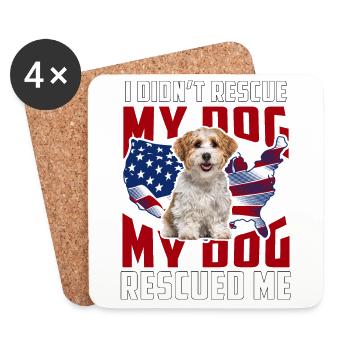 I didn't rescue my dog my dog rescued me Havanese - Untersetzer (4er-Set) - Weiß - Vorne