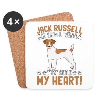 Jack Russell the small wonder that stole my heart - Untersetzer (4er-Set) - Weiß - Vorne