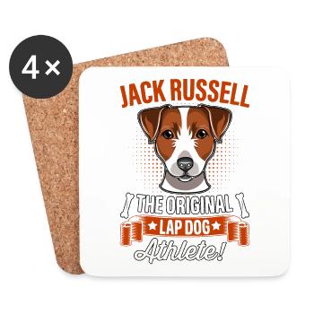 Jack Russell, l’athlète original des chiens de salon - Dessous de verre (lot de 4) - blanc - Devant