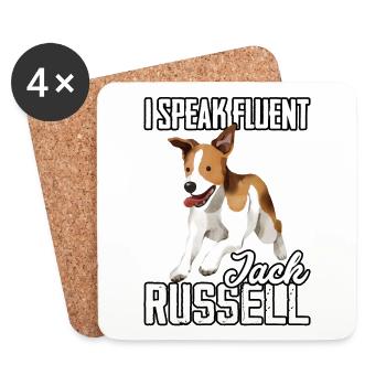 I speak fluent Jack Russell - Untersetzer (4er-Set) - Weiß - Vorne