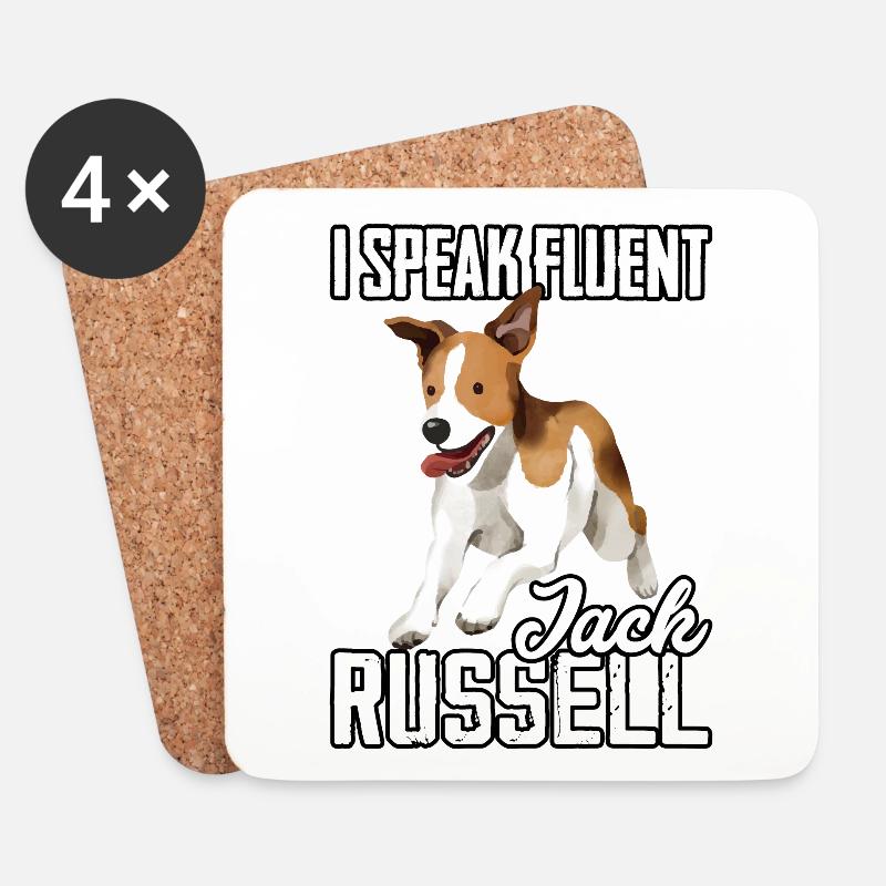 I speak fluent Jack Russell - Untersetzer (4er-Set) - Weiß