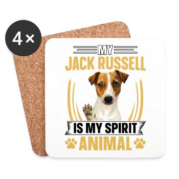 My Jack Russell is my Spirit Animal - Untersetzer (4er-Set) - Weiß - Vorne