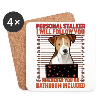 Jack Russell Terrier Lustiger Spruch - Untersetzer (4er-Set) - Weiß - Vorne