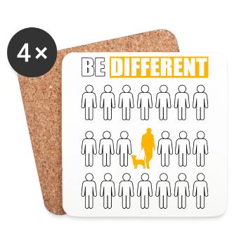 Jack Russell Be Different - Untersetzer (4er-Set) - Weiß - Vorne