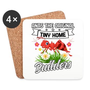 Ants the original tiny home builders - Coasters (set of 4) - white - Front