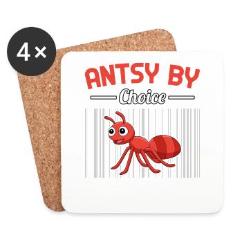 Antsy par choix - Dessous de verre (lot de 4) - blanc - Devant