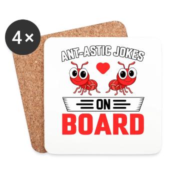 Ant-astic jokes on board - Coasters (set of 4) - white - Front