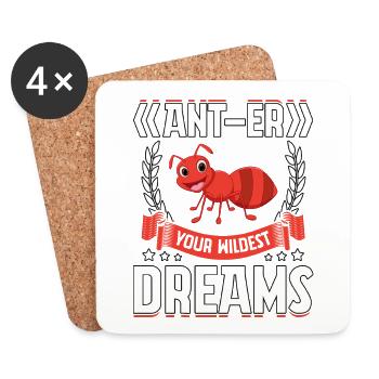 Ant-er your wildest dreams - Coasters (set of 4) - white - Front