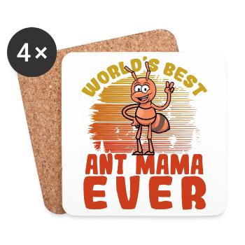 World's best mother ever - Coasters (set of 4) - white - Front