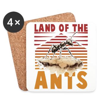 Land of the Ants - Coasters (set of 4) - white - Front