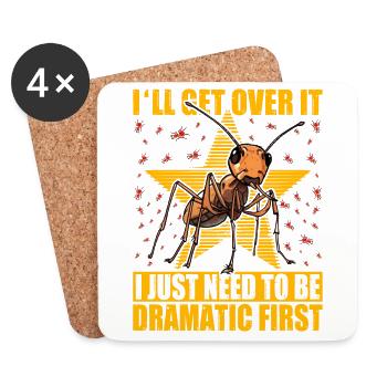 I'll get over it I just need to be dramatic first - Coasters (set of 4) - white - Front