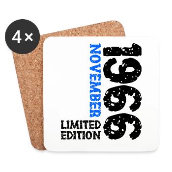 1966 novembre édition limitée 57e anniversaire décoration - Dessous de verre (lot de 4) - blanc - Devant
