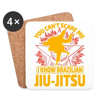 Tu ne peux pas me faire peur, je connais le Jiu-Jitsu brésilien - Dessous de verre (lot de 4) - blanc - Devant