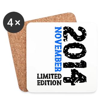2014 November Limited Edition 9. Geburtstag Deko - Untersetzer (4er-Set) - Weiß - Vorne